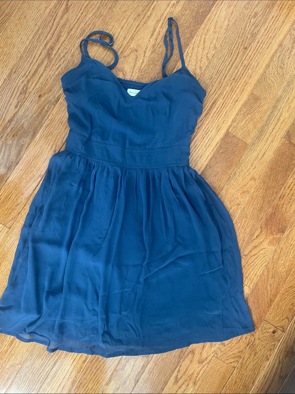 Abercrombie & Fitch Girls Deep Blue Spaghetti-Strap Sundress